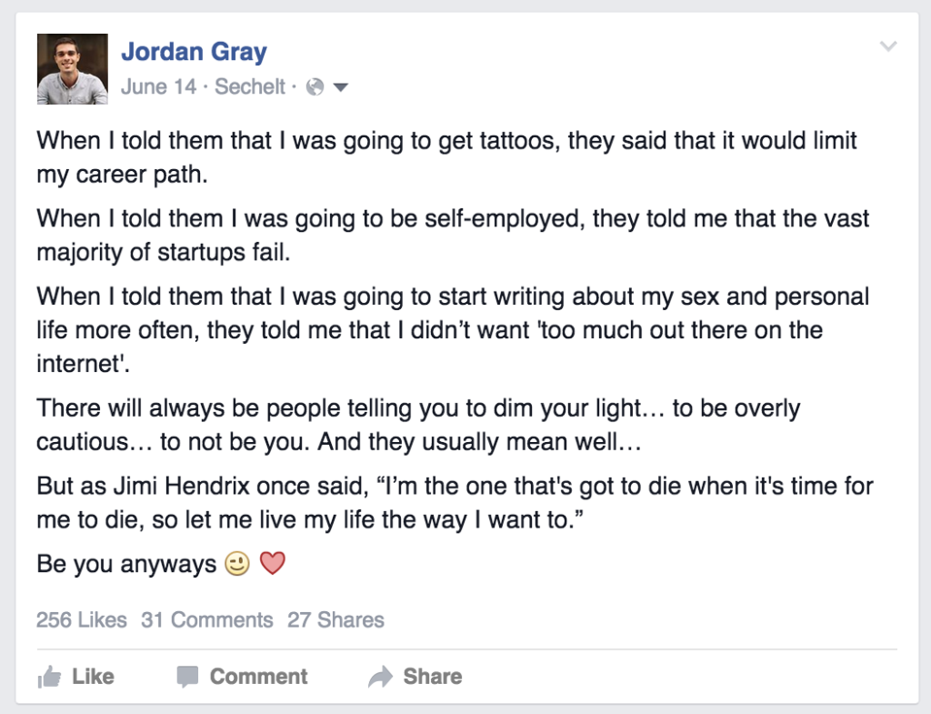 over-sharing on social media