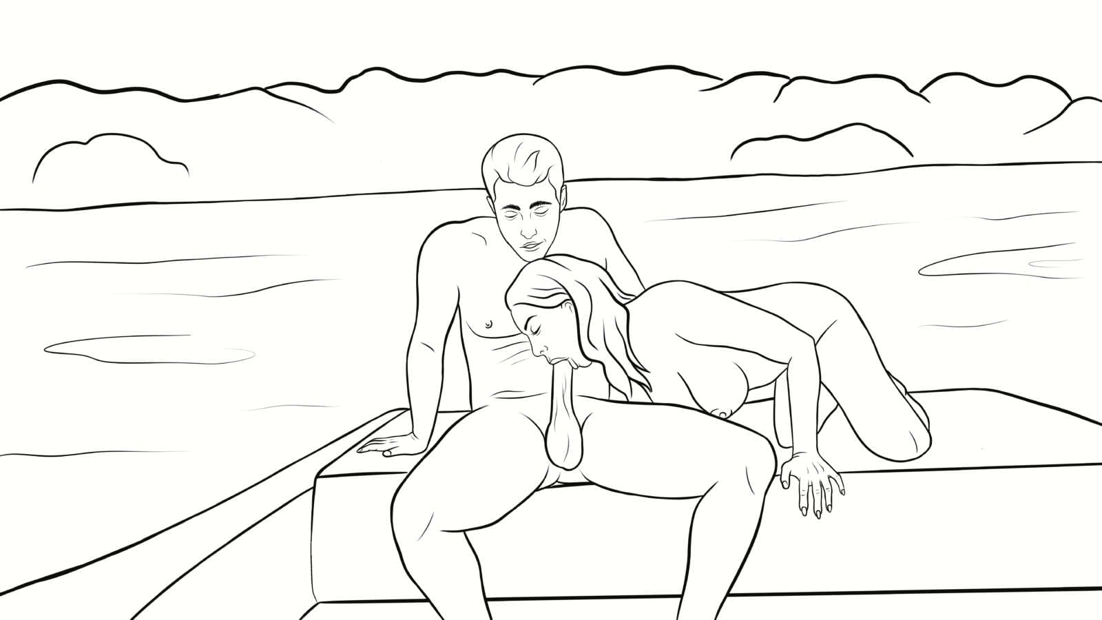 blowjob on a boat, boat blowjob