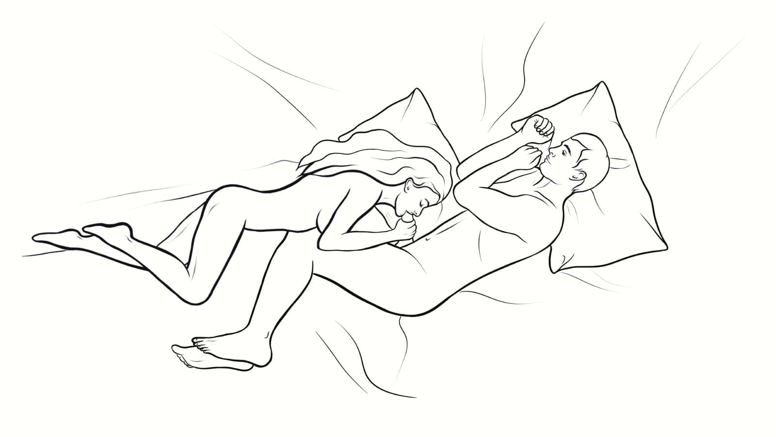 lying on your side blowjob position, super easy and comfortable blowjob positions, comfortable blowjob positions