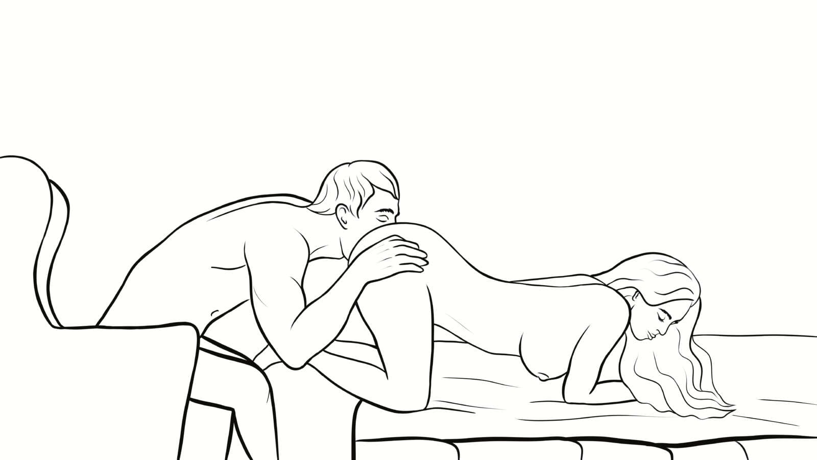seated rear entry, seated rear entry pussy eating